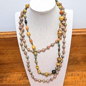 PAPER BEAD NECKLACES